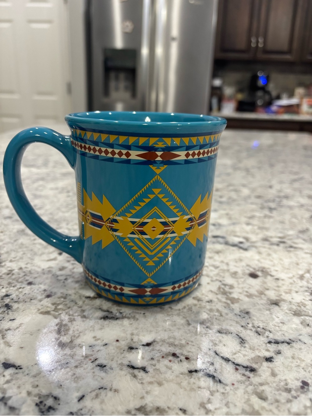 Pendleton Eagle Gift Turquoise Ceramic Coffee Mug 18oz Large Southwestern Boho